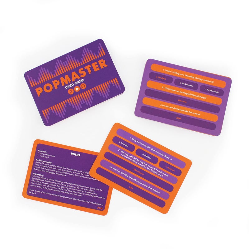 Ginger Fox PopMaster BBC Radio 2 Quiz Card Game - Put Your Musical Knowledge to The Test in This Pop Themed Trivia Game - Image 5